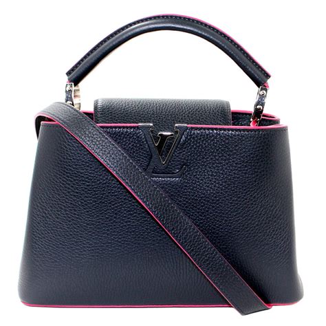 louis vuitton capucines navy blue|Louis Vuitton capucines purses.